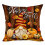 Capa de almofada decorativa de outono estilo fazenda, 45x45 cm (18x18 polegadas) 2