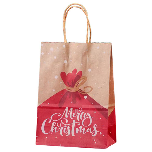 Kerstcadeautasjes van kraftpapier, middelgroot en klein, 1 stuk 1