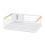 Kitchen Table with Detachable Drip Tray, Tableware Rack, White Dish Drain Rack, Multifunctional Tableware Storage Rack 1