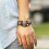 Pulseira vintage boêmia com miçangas, cordão de cânhamo e várias camadas. 2