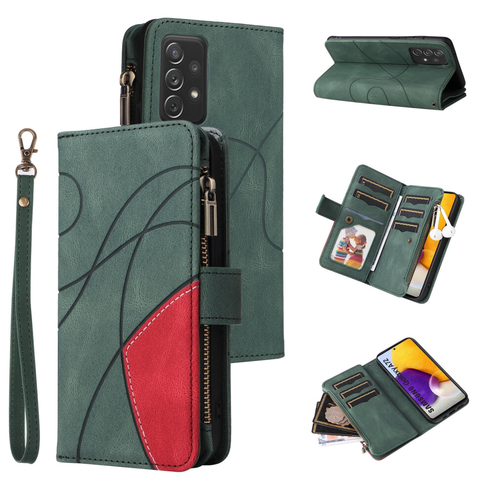 Pu Leather Phone Case For Samsung Galaxy A72 4G/5G Green 9152228952560