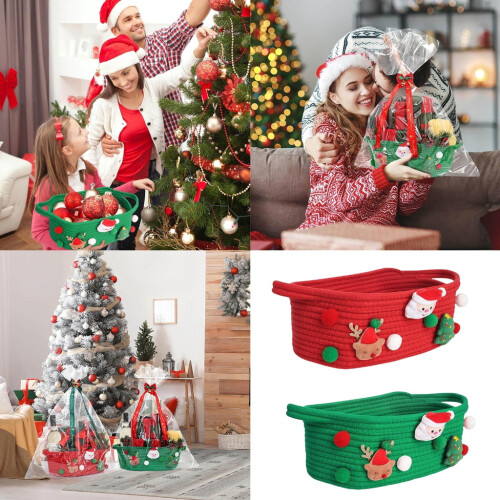 Panier de Noël décoratif avec grande capacité 1