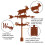 Δείκτης κατεύθυνσης ανέμου από σίδερο Weathervane1Set254x358mm 3