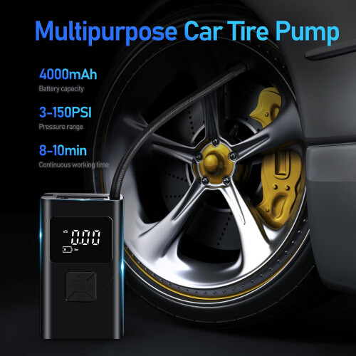 Cordless Rechargeable Tire Inflator with Digital Display 2