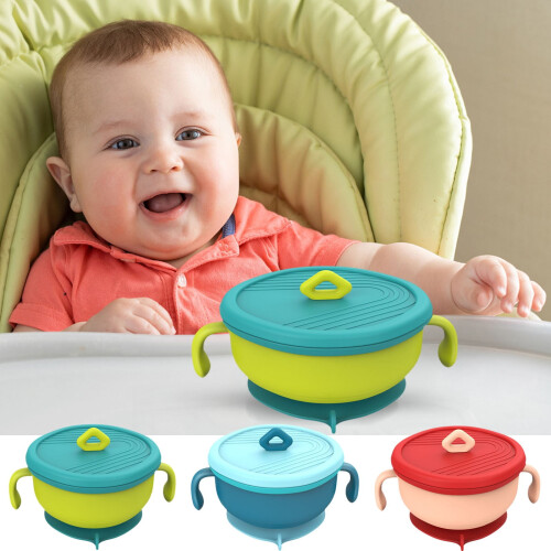 Baby straw bowl with soup and snack container 2