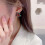 French Retro Flower Stud Earrings S925 Silver Zircon 3
