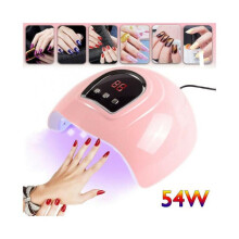 54W Pro Nail Polish Dryer Lamp LED UV Gel Acrylic Curing Light Manicure 3 Timers