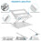 Support pour ordinateur portable en aluminium, angle réglable, lot de 1 3