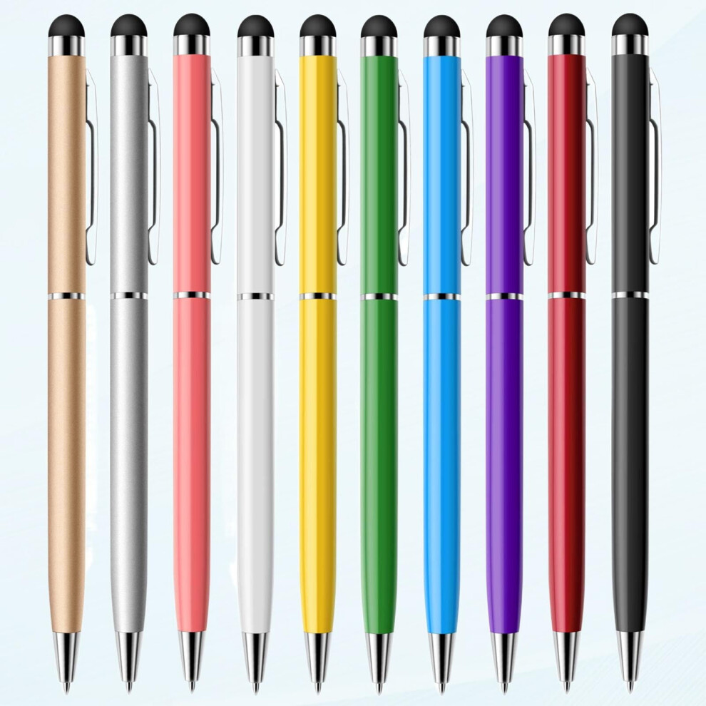 Stylus Pen Pack 10 Pcs 2-In-1 Retractable Ballpoint And 9357860603348