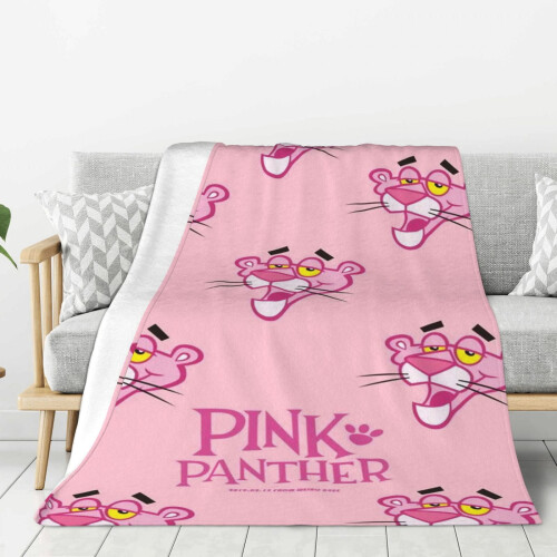 Pink Panther plush throw blanket 40" x 30" 2