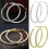Women's Crystal Hoop Earrings Silver 1 Pair 2