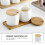 Ceramic condiment cup with lid white 1 piece 4