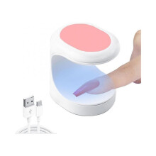 UV Light for Nails, Portable UV Nail Lamp for Quick Drying Gel Nails, Professional UV Led Nail Lamp, Suitable for Home or Travel Nail DIY (Pink)