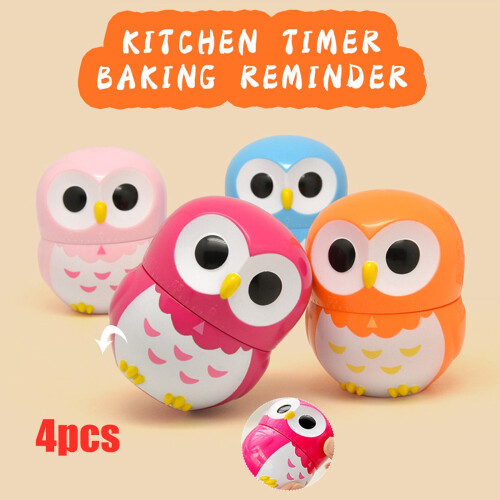 Owl-shaped mechanical kitchen timer with alarm 1