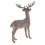 Reindeer Figurine Grey Decoration 10x11x3cm 4