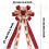 Christmas tree topper buffalo plaid bow red black burlap 2