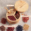 Bamboo Salt and Pepper Box with Built-in Spoon, 3