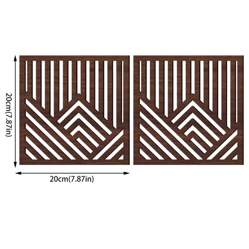 Rustic Wood Wall Art Modern Abstract Decor 1 Piece 2