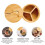 Bamboo Salt and Pepper Box with Built-in Spoon, 5