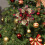 Christmas flower decorations gold grid style set 2