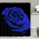 Σετ κουρτινών μπάνιου Royal Blue Rose με χαλιά 4 τεμάχια 2
