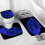 Σετ κουρτινών μπάνιου Royal Blue Rose με χαλιά 4 τεμάχια 4