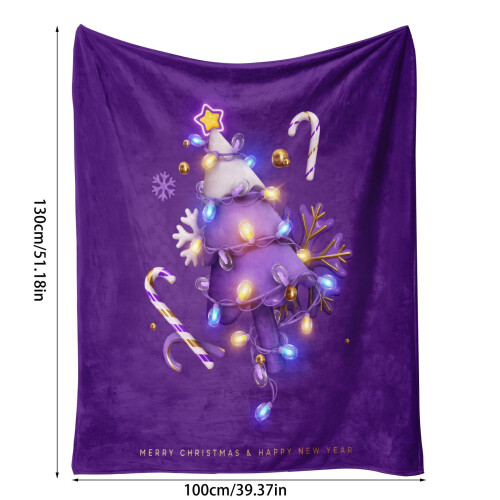 Christmas flannel sofa blanket heavy 1 piece 1