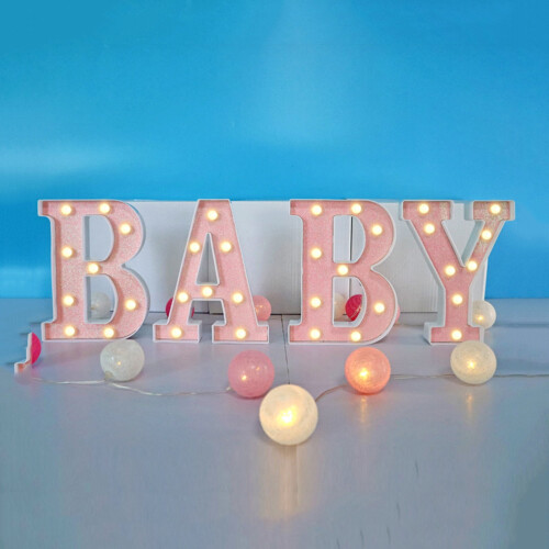 Letras do alfabeto iluminadas por LED, alimentadas por bateria, 16,2 cm (6,4 polegadas) 2