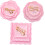Roze plastic cupcakehouder met 3 lagen (3 stuks) 3