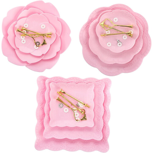 Roze plastic cupcakehouder met 3 lagen (3 stuks) 2