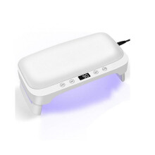 UV Nail Lamp with Arm Rest UV Gloves, LED Nail Light for Gel Nails Polish, 4 Timer Foldable Nail Dryer EU Plug