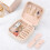 Leather Jewelry Box Portable Mini Ring Organizer White 6