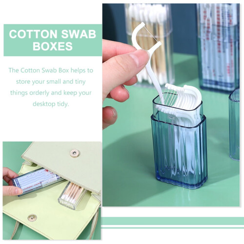 Travel floss toothpick box plastic 6 pcs 1