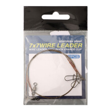 2Pcs/Pack Fishing Line Steel Wire Leader With Snap & Swivels Wire Leadcore Leash