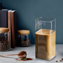 Thin Square Lead-Free Glass Tumblers for Water, Juice, Beer, Cocktails – Compatible with Standard Bar Use