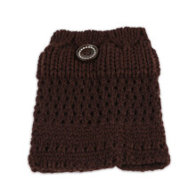 Women's Crochet Knit Leg Warmers - Acrylic, 2 Pairs (Black