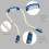 Lampe de lecture flexible LED Alloet bleue 3