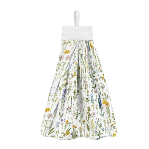 Flower Kitchen Hanging Towels Reusable Dish Hand Towels