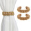 Boho Braided Curtain Tiebacks Rustic Rope Holders 2 Pcs 1