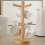 Wooden coffee mug tree stand with 8 hooks 2