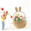 Panier tressé lapin de Pâques 7 pouces, rangement polyvalent 5