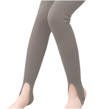 Girls' Winter Fleece-Lined Tights Gray 9–12 Years