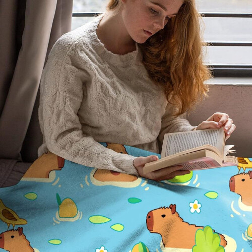 Couverture Capybara Love pour filles 101,6 x 127 cm 2