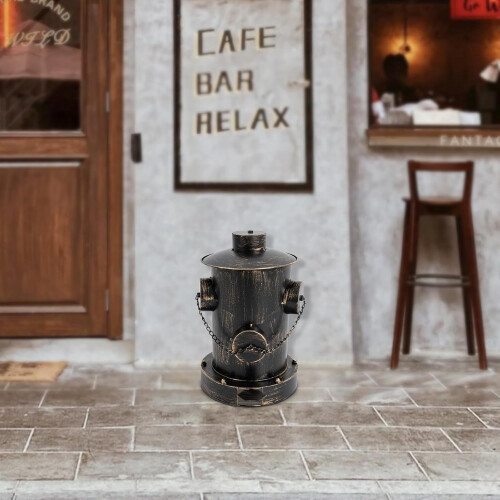 Retro Fire Hydrant Trash Can Bronze Pedal Bin 12L 2