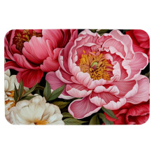 51x79 cm Brilliant Peony badmat van traagschuim, zacht, antislip, sneldrogend en superabsorberend, machinewasbaar, comfortabel badkamerkleed.