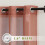 Cortinas em mistura de linho cor laranja queimado, 63x36 polegadas, 2 peças, com ilhós. 3
