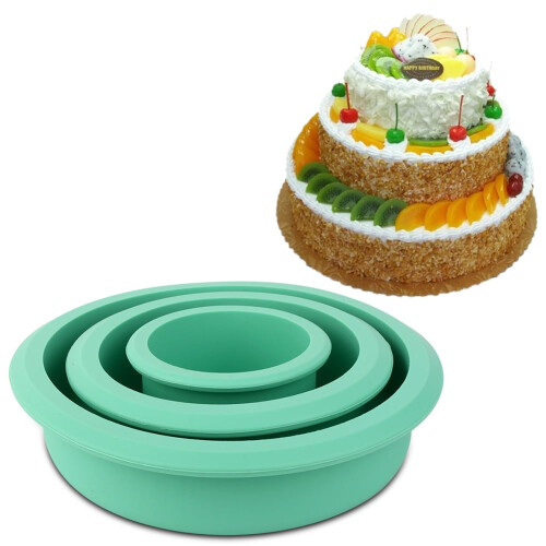 Silicone Cake Mold Round 3-Layer Baking Tool 2