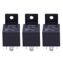 Relé conmutador de 3 x 12 V, 40 A, 5 pines, para automóviles, motocicletas, barcos y bicicletas.