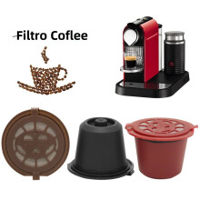Filtres Nespresso rechargeables (lot de 3) avec cuillère et brosse