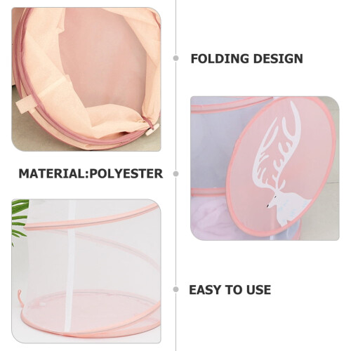 Panier à linge pliable en filet avec poignées 2